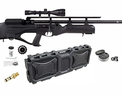 Wearable4U Hatsan Hercules Bully .35 Cal Air Rifle Bundle with Scope, Pellets, Hard Case & Cleaning Pen