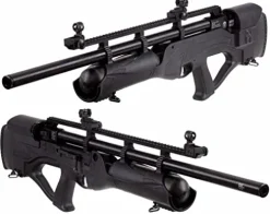 Wearable4U Hatsan HGHercBull-30 Hercules Bully .30 Caliber Air Rifle Bundle with Towel, 100 Pellets, 100 Targets Black