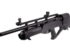 Wearable4U Hatsan HGHercBull-30 Hercules Bully .30 Caliber Air Rifle Bundle with Towel, 100 Pellets, 100 Targets Black