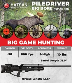 Wearable4U Hatsan Piledriver Big Bore PCP Air Rifle Bundle .50 Cal + SLA Ammo