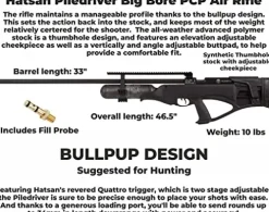 Wearable4U Hatsan Piledriver Big Bore PCP Air Rifle Bundle .50 Cal + SLA Ammo