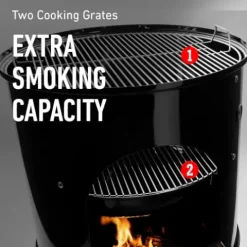 Weber 22-Inch Smokey Mountain Cooker Charcoal Smoker Black