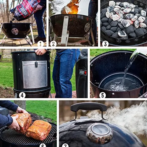 Weber 22-Inch Smokey Mountain Cooker Charcoal Smoker Black