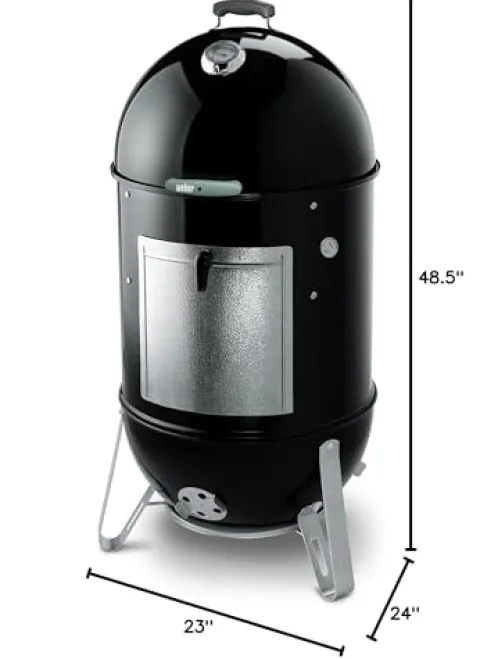 Weber 22-Inch Smokey Mountain Cooker Charcoal Smoker Black