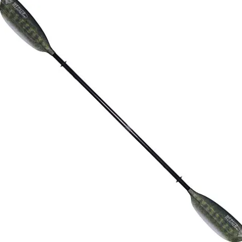 Werner Paddles Camano Hooked Adjustable Fiberglass Kayak Fishing Paddle Bass Green