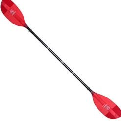 Werner Paddles Corryvreckan Fiberglass Straight Shaft Kayak Paddle Translucent Red