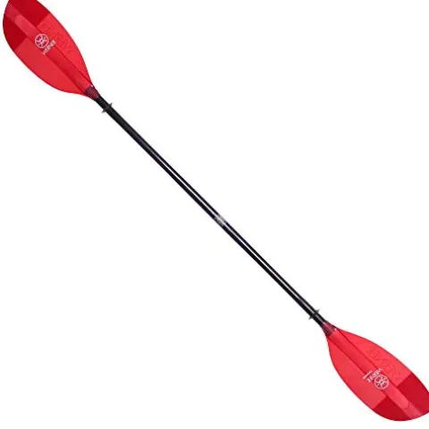 Werner Paddles Corryvreckan Fiberglass Straight Shaft Kayak Paddle Translucent Red