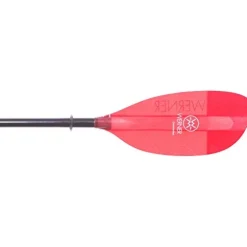 Werner Paddles Corryvreckan Fiberglass Straight Shaft Kayak Paddle Translucent Red
