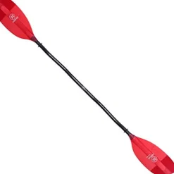 Werner Paddles Fiberglass Bent Shaft Kayak Paddle Translucent Red