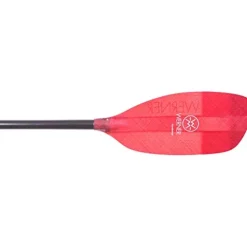 Werner Paddles Powerhouse Fiberglass 4-Piece Breakdown Kayak Paddle Translucent Red