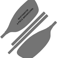 Werner Paddles Powerhouse Fiberglass 4-Piece Breakdown Kayak Paddle Translucent Red