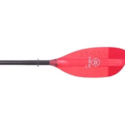 Werner Paddles Shuna Fiberglass Kayak Paddle Translucent Red
