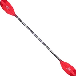 Werner Paddles Shuna Fiberglass Bent Shaft Kayak Paddle Translucent Red