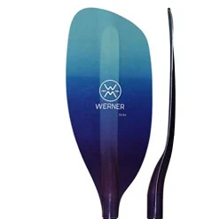 Werner Paddles Strike Fiberglass 4-Piece Whitewater Kayak Paddle Gradient Galaxy