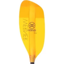 Werner Sherpa Fiberglass Bent Shaft Whitewater Kayak Paddle 197cm Amber