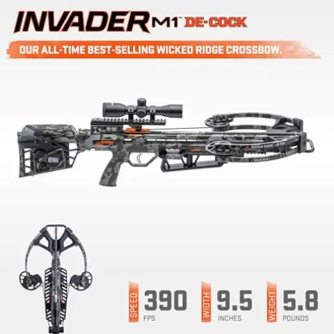 Wicked Ridge Invader M1 De-Cock Crossbow Peak Camo