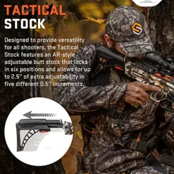 Wicked Ridge Rampage XS Crossbow Peak XT 390 FPS with Lighted Scope, Rope-Sled, Tactical Stock & 3 Arrows Peak Camo