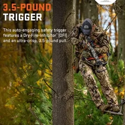 Wicked Ridge Rampage XS Crossbow Peak XT 390 FPS with Lighted Scope, Rope-Sled, Tactical Stock & 3 Arrows Peak Camo