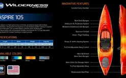 Wilderness Systems Aspire 105 Recreational Kayak Midnight