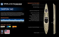 Wilderness Systems Tarpon 140 Sit on Top Fishing Kayak Mango