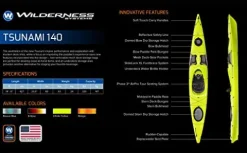 Wilderness Systems Tsunami 140 Sit Inside Touring Kayak Mango