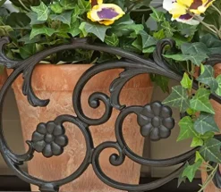 Windowbox 72in. French Quarter Aluminum Window Box Cage Black