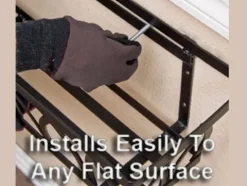 Windowbox 60in French Quarter Aluminum Window Box Cage Black