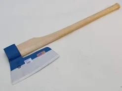 Wisemen Trading Muller Big and Long Broad Axe Ash Handle Left Bevel Natural Forged