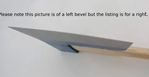 Wisemen Trading Muller Big and Long Broad Axe Ash Handle Left Bevel Natural Forged