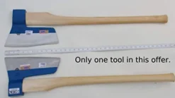 Wisemen Trading Muller Big and Long Broad Axe Ash Handle Left Bevel Natural Forged