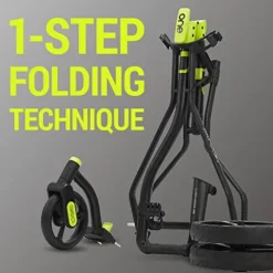 WishboneOne Golf Cart Push Carts – Swivel Front Wheel, 1-Step Folding, Aircraft Grade Frame | Lightweight Lime