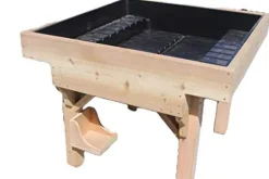 WOG Red Cedar Raised Garden Bed ADA Compliant 48″ W x 45″ L x 24″ – 30″ H Red