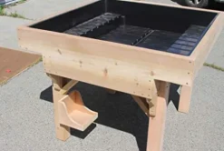 WOG Red Cedar Raised Garden Bed ADA Compliant 48″ W x 45″ L x 24″ – 30″ H Red