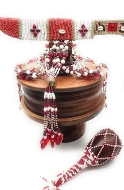 WORLDMARTSHOPPING WMS Shango Set Batea de Madera Decorada Cherry