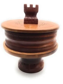 WORLDMARTSHOPPING WMS Shango Set Batea de Madera Decorada Cherry