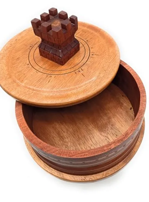 WORLDMARTSHOPPING WMS Shango Set Batea de Madera Decorada Cherry