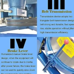 WYDDDARY Industrial Centrifuge 2200W Solid-Liquid Separator 960rpm 220V