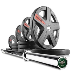 XMark Olympic Bar and 155 lb TEXAS STAR Weight Set 155 LB SET & BAR