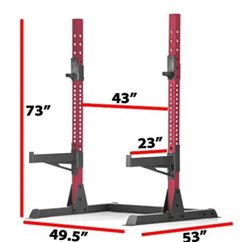 XMark Olympic Bar Squat Rack Stand Adjustable Bench Press Multi-Function