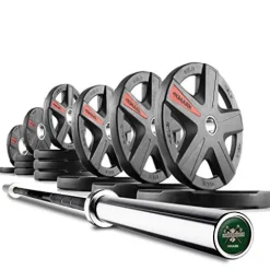 XMark Olympic Weight Bar and 275 lb TEXAS STAR Weight Set 28