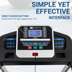 XTERRA Fitness TR Folding Treadmill 250 LB Weight Capacity Black