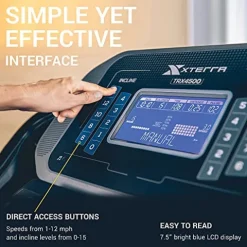 XTERRA Fitness TRX4500 Portable Treadmill Black Silver