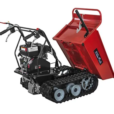 XtremepowerUS All-Terrain Track Barrow Gas Powered 6.5hp Utility Cart Red