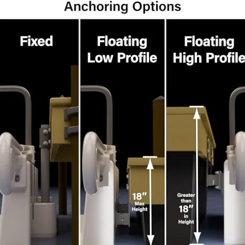 YAKport Kayak Launch Station for Low-Profile Floating Docks Tan