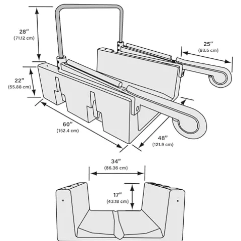 YAKport Personal Kayak Launch Station Gray