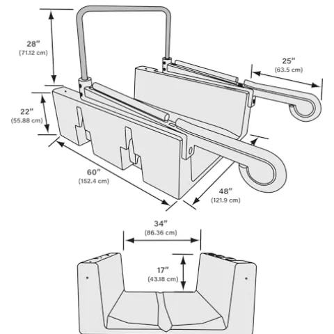 YAKport Personal Kayak Launch Station for Docks Tan