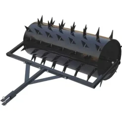 Yard Tuff 48 Inch Wide Drum Spike Aerator with Pin Style Hitch Black