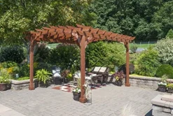 YardCraft 10×12 Pine Pergola Kit Canyon Brown