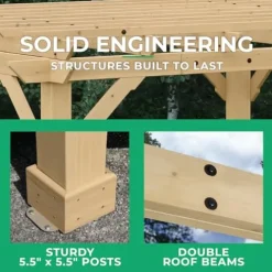 Yardistry 10′ x 22′ Pergola Brown