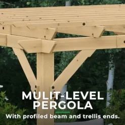 Yardistry 10′ x 22′ Pergola Brown